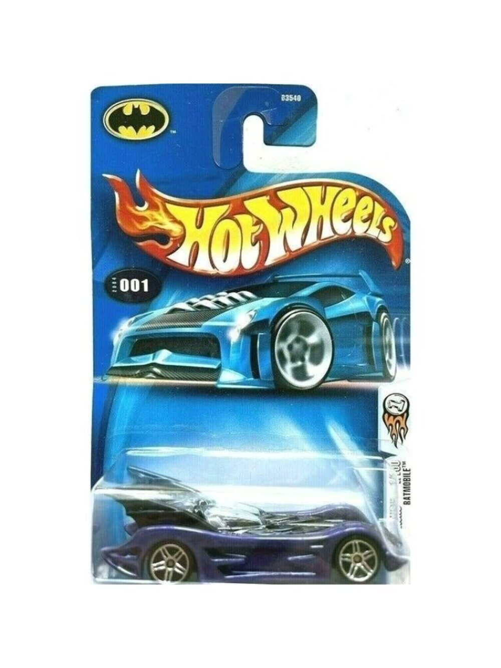 Vintage Die Cast Hot Wheels 2004 BATMOBILE #001 First Editions Car 1/100 Purple - Picture 5 of 9